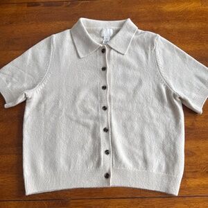 H&M S/S Button Down Collared Sweater